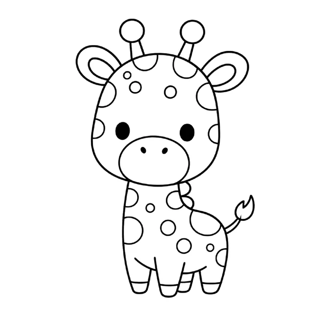 Desenhos de girafa para imprimir e colorir - educação infantil (página 1)